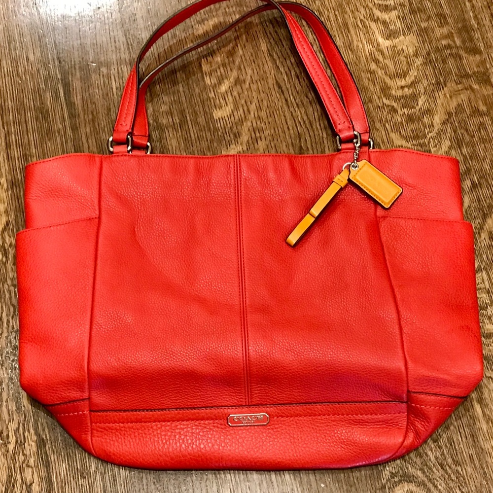 Coach Bag authentic!  In orange leather